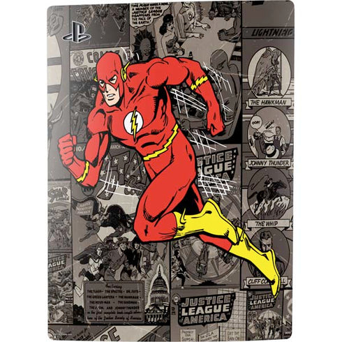 DC Comics The Flash Vintage Action pose pattern PS5 Digital Edition Bundle Skin
