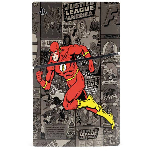 DC Comics Flash Mixed Media PS5 Slim Disk Bundle Skin