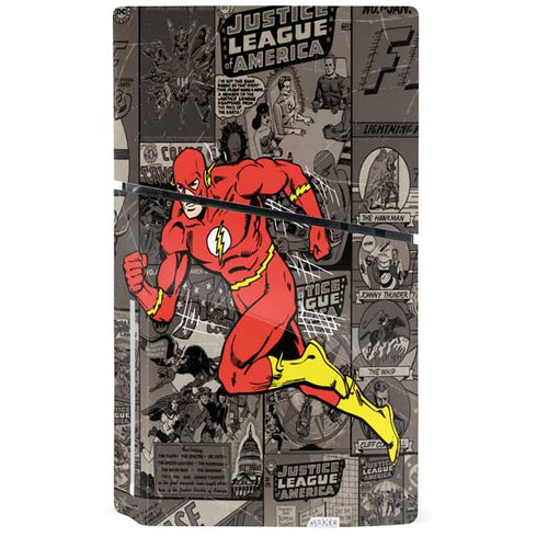 DC Comics Flash Mixed Media PS5 Slim Disk Console Skin