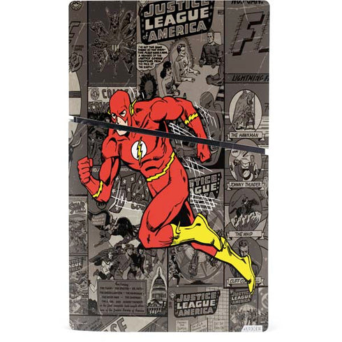 DC Comics Flash Mixed Media PS5 Slim Digital Edition Console Skin