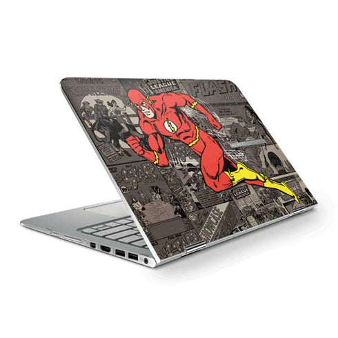 DC Comics The Flash Vintage Action pose pattern HP Spectre Skin