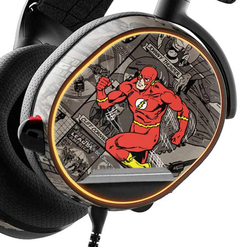 DC Comics The Flash Vintage Action pose pattern SteelSeries Arctis 3 Skin