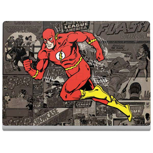 DC Comics The Flash Vintage Action pose pattern Surface Book 2 13.5in Skin