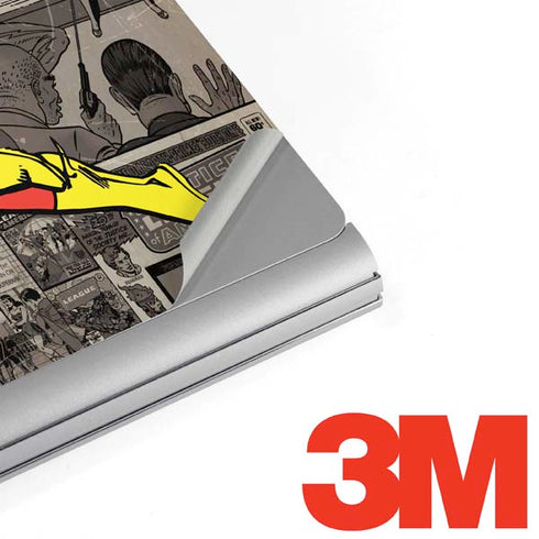 DC Comics The Flash Vintage Action pose pattern Surface Book 2 13.5in Skin