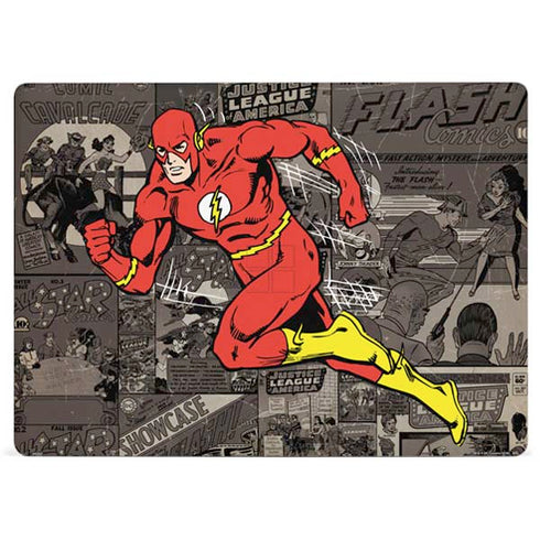 DC Comics The Flash Vintage Action pose pattern Surface Laptop 3 13.5in Skin