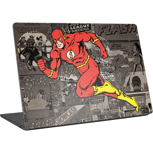 DC Comics The Flash Vintage Action pose pattern Surface Laptop 4 15in Skin