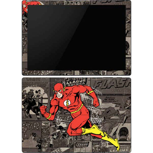 DC Comics The Flash Vintage Action pose pattern Surface Pro 6 Skin