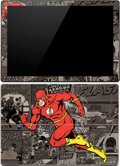 DC Comics The Flash Vintage Action pose pattern Surface Pro (2017) Skin