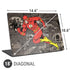 DC Comics The Flash Vintage Action pose pattern Universal Laptop 18in (14.6 x 10.6in) Skin