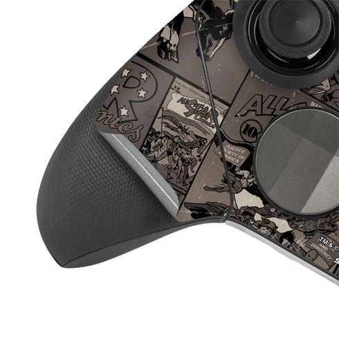 DC Comics The Flash Vintage Action pose pattern Xbox Elite Wireless Controller Series 2 Skin