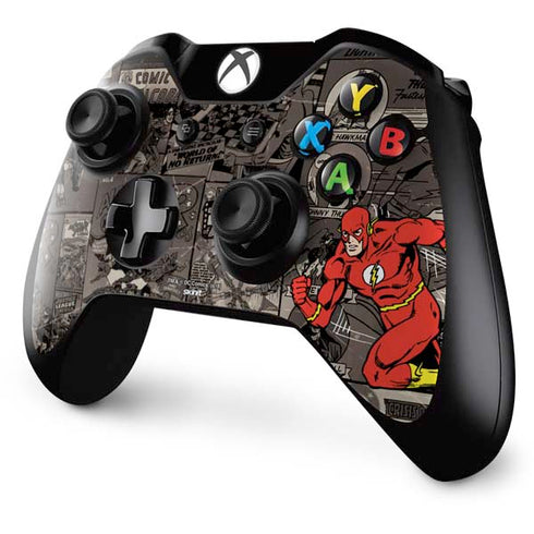 DC Comics The Flash Vintage Action pose pattern Xbox One Controller Skin