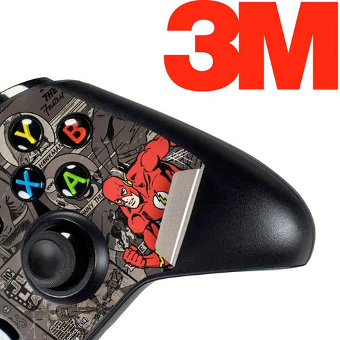DC Comics The Flash Vintage Action pose pattern Xbox One Controller Skin