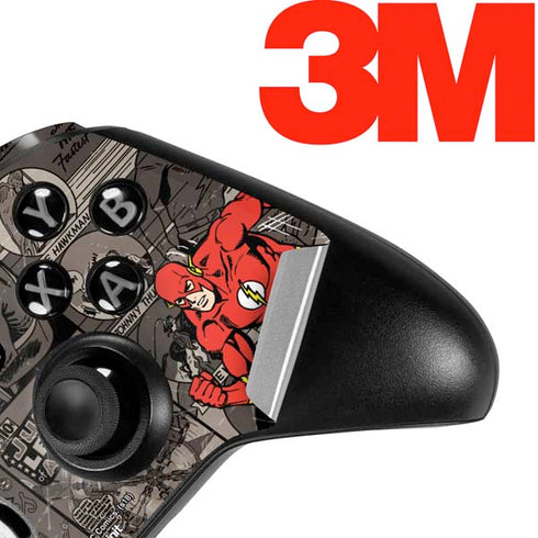 DC Comics The Flash Vintage Action pose pattern Xbox One Elite Controller Skin
