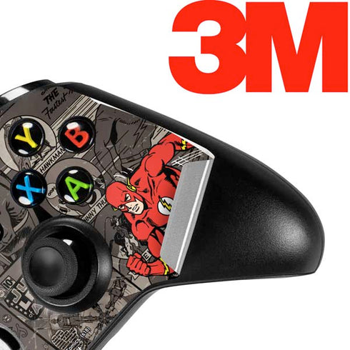 DC Comics The Flash Vintage Action pose pattern Xbox One S Controller Skin