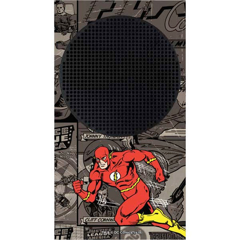 DC Comics The Flash Vintage Action pose pattern Xbox Series S Console Skin