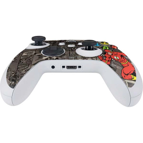 DC Comics The Flash Vintage Action pose pattern Xbox Series S Controller Skin