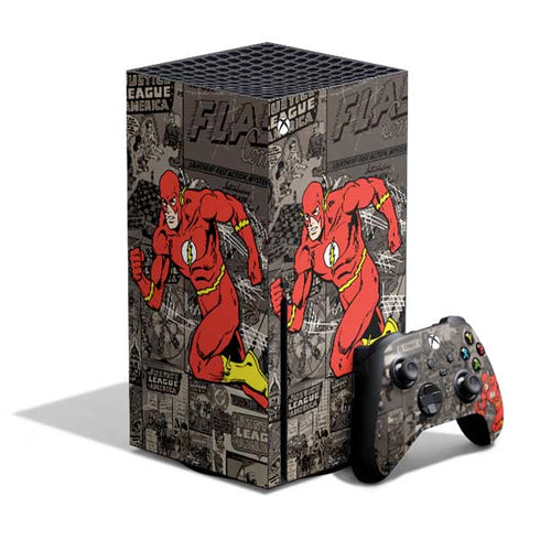 DC Comics The Flash Vintage Action pose pattern Xbox Series X Bundle Skin