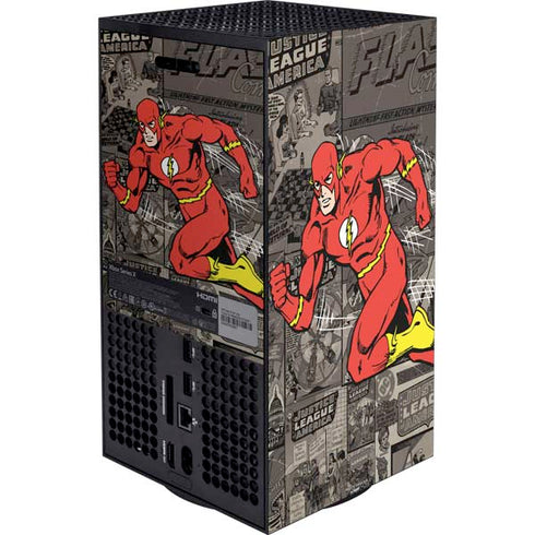 DC Comics The Flash Vintage Action pose pattern Xbox Series X Bundle Skin
