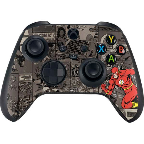 DC Comics The Flash Vintage Action pose pattern Xbox Series X Bundle Skin