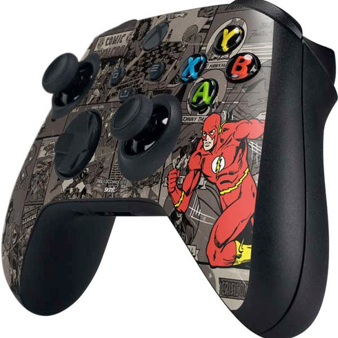 DC Comics The Flash Vintage Action pose pattern Xbox Series X Controller Skin