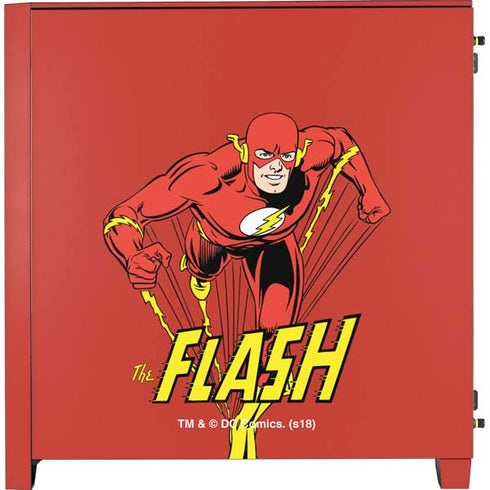 DC Comics The Flash Classic Action Pose Art Corsair 4000D Tempered Glass Mid-Tower ATX Case Skin