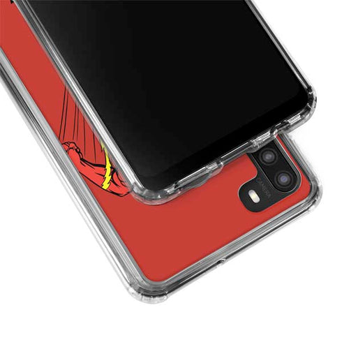 DC Comics The Flash Classic Action Pose Art Galaxy A21 Clear Case