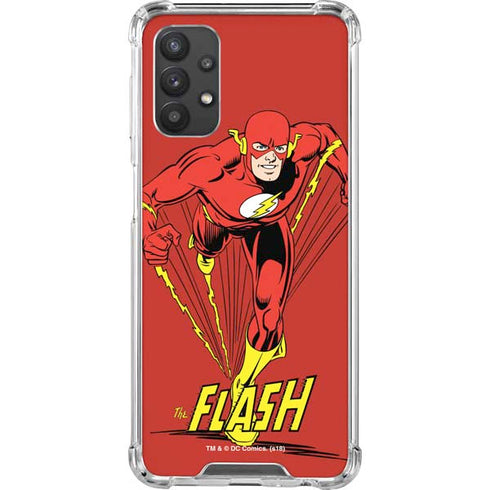 DC Comics The Flash Classic Action Pose Art Galaxy A32 5G Clear Case