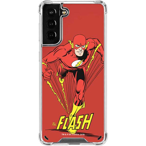 DC Comics The Flash Classic Action Pose Art Galaxy S21 Plus 5G Clear Case