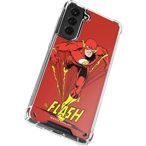 DC Comics The Flash Classic Action Pose Art Galaxy S21 Plus 5G Clear Case