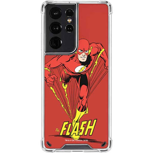 DC Comics The Flash Classic Action Pose Art Galaxy S21 Ultra 5G Clear Case