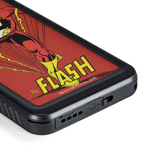 DC Comics The Flash Classic Action Pose Art Galaxy S23 Waterproof Case