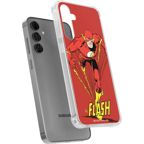 DC Comics The Flash Classic Action Pose Art Galaxy S24 Plus Clear Case