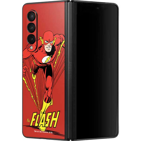 DC Comics The Flash Classic Action Pose Art Galaxy Z Fold3 5G Skin