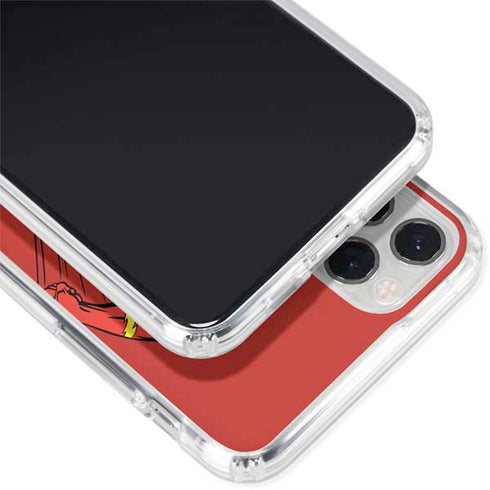 DC Comics The Flash Classic Action Pose Art iPhone 11 Pro Clear Case
