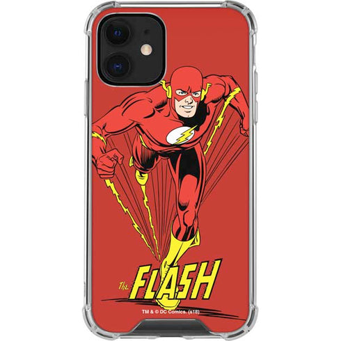 DC Comics The Flash Classic Action Pose Art iPhone 12 Clear Case