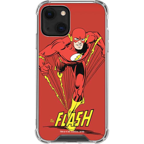DC Comics The Flash Classic Action Pose Art iPhone 14 Clear Case
