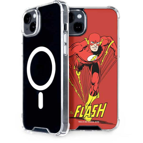 DC Comics The Flash Classic Action Pose Art iPhone 15 Plus MagSafe Case