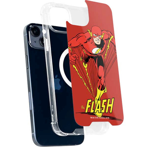 DC Comics The Flash Classic Action Pose Art iPhone 15 Plus MagSafe Case