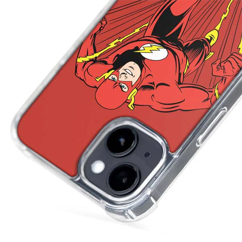 DC Comics The Flash Classic Action Pose Art iPhone 15 Plus MagSafe Case