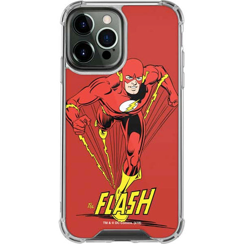 DC Comics The Flash Classic Action Pose Art iPhone 14 Pro Max Clear Case