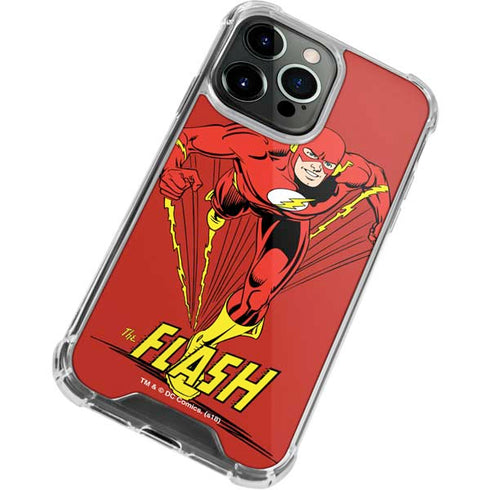 DC Comics The Flash Classic Action Pose Art iPhone 15 Pro Max Clear Case