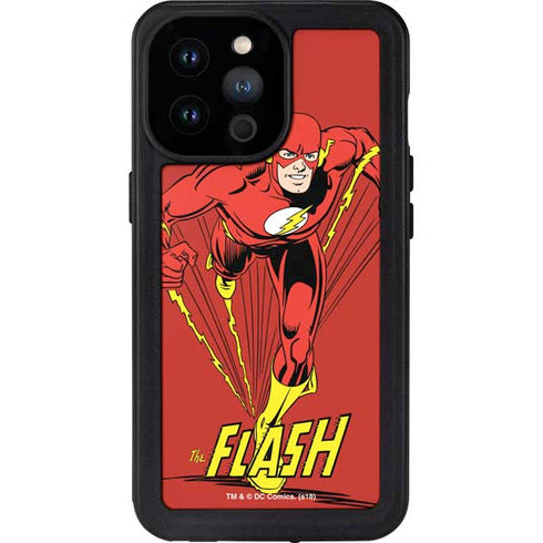 DC Comics The Flash Classic Action Pose Art iPhone 14 Pro Max Waterproof Case
