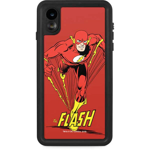 DC Comics The Flash Classic Action Pose Art iPhone XR Waterproof Case
