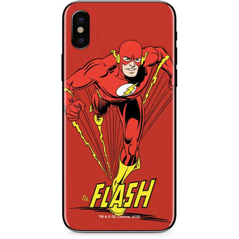 DC Comics The Flash Classic Action Pose Art iPhone XS Skin