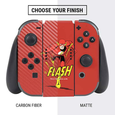 DC Comics The Flash Classic Action Pose Art Nintendo Switch Bundle Skin