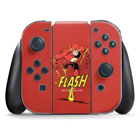 DC Comics The Flash Classic Action Pose Art Nintendo Switch (2017-2021) Joy-Con Controller Skin