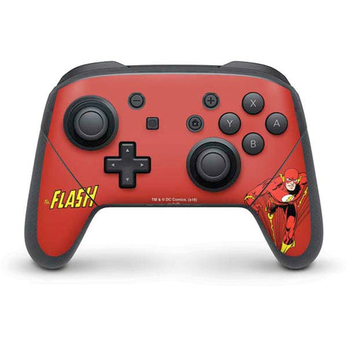 DC Comics The Flash Classic Action Pose Art Nintendo Switch Pro Controller Skin