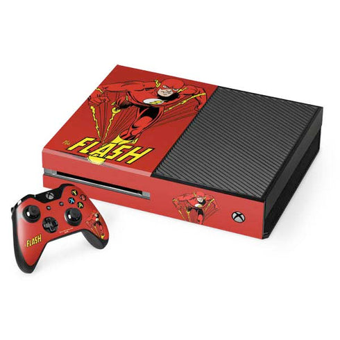 DC Comics The Flash Classic Action Pose Art Xbox One Console and Controller Bundle Skin