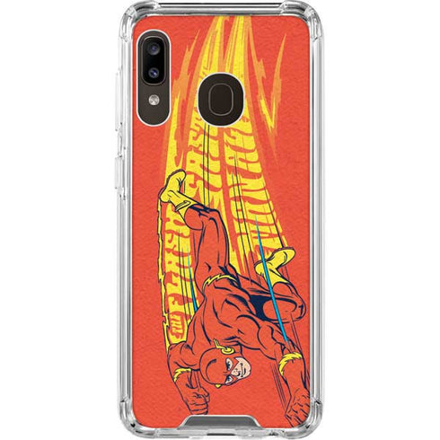 DC Comics The Flash Classic Art Running Pose Galaxy A30 Clear Case