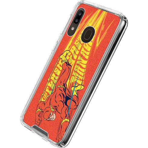 DC Comics The Flash Classic Art Running Pose Galaxy A30 Clear Case
